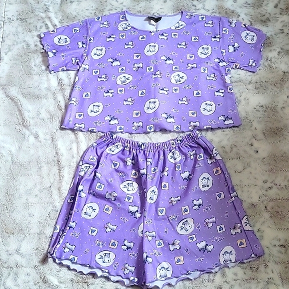 Vintage Dog Print PJ Set